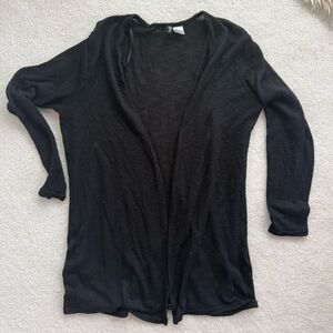 H&M Black Open-Front Women's Cardigan